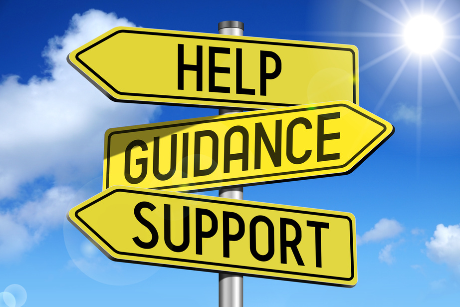 Help, guidance, support signpost